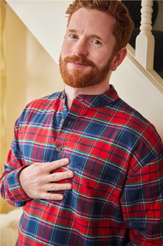 Preview: Flannel Nightshirt LV 12 -Red Navy Check